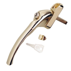 HOPPE L/H LOCKING ESPAG HANDLE GOLD